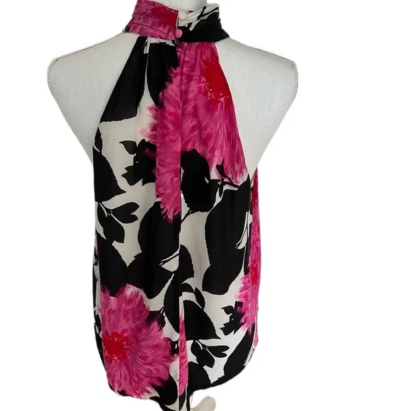 Trina Turk Silk Floral Print Halter Top Size L - Picture 4 of 9